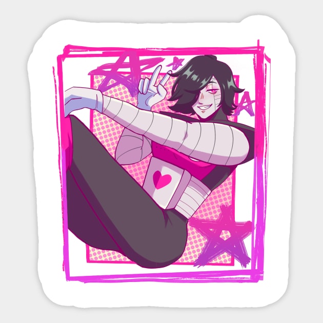 Mettaton :) Sticker by trashbagel 